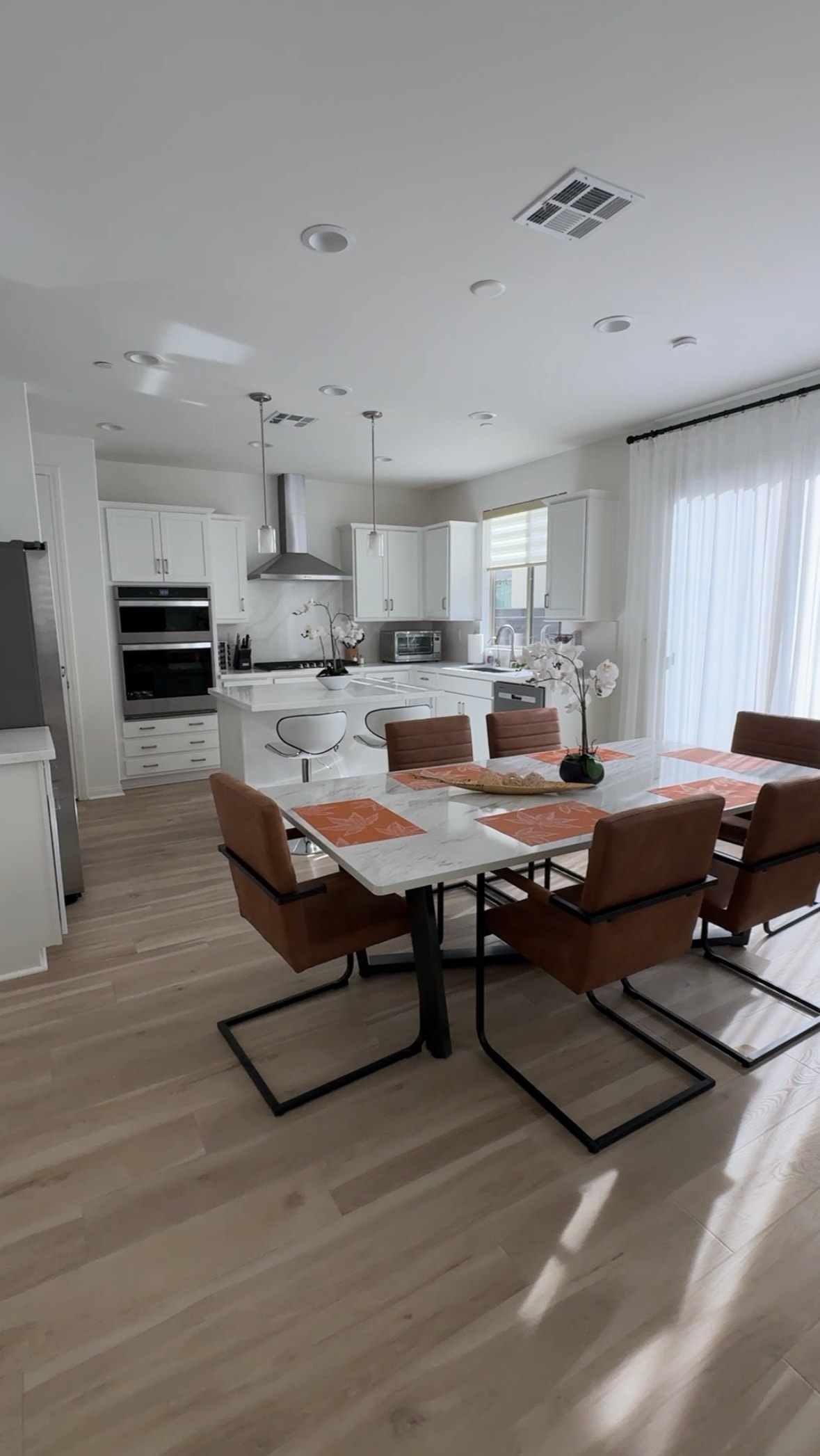 Airbnb kitchen and dining area