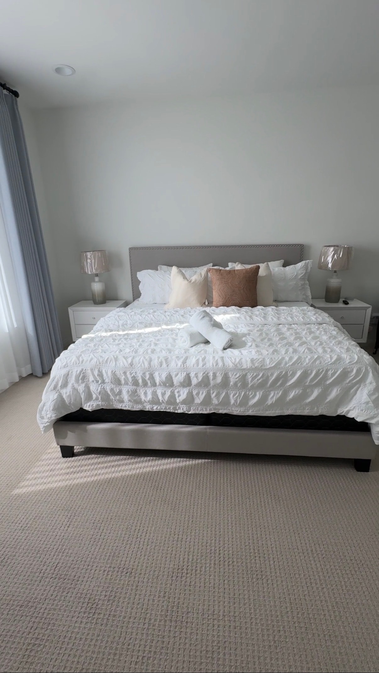 Airbnb master bedroom with king bed